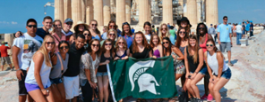 group of students on a study abroad trip in italy